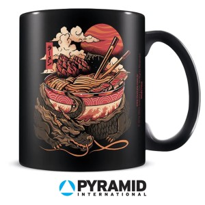 MGB27956 Ilustrata dragons ramen black pod mug